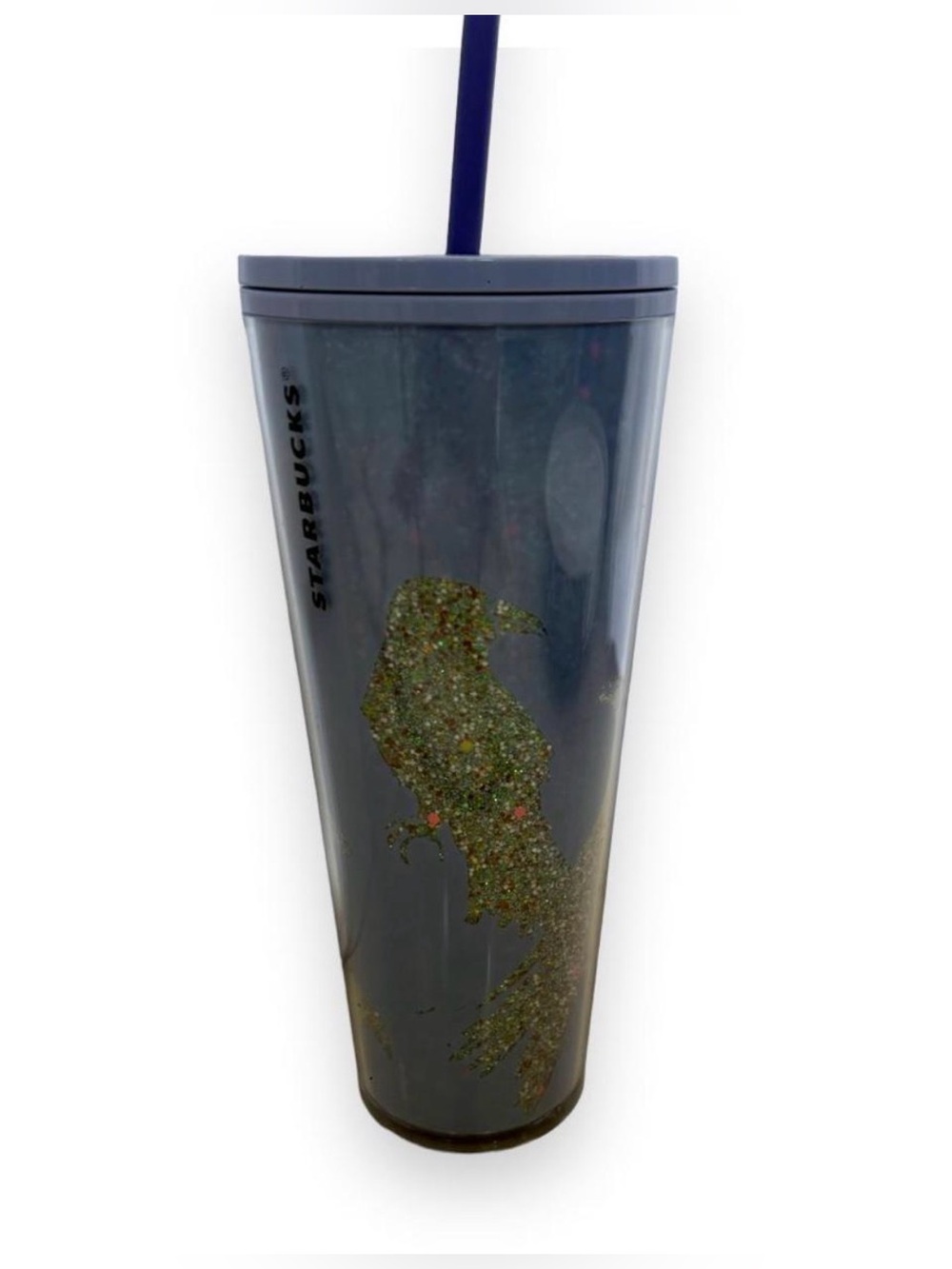 Starbucks Tumbler gold, crow, glitter